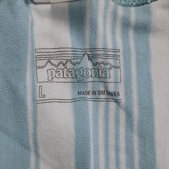 ** HOST PICK ** PATAGONIA BLUE AND WHITE STRIPED ALPINE VALLEY SKIRT, SIZE LARGE - Picture 5 of 11